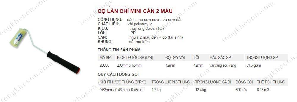 Lu lăn sơn Thanh Bình phào chỉ 2 màu 65mm