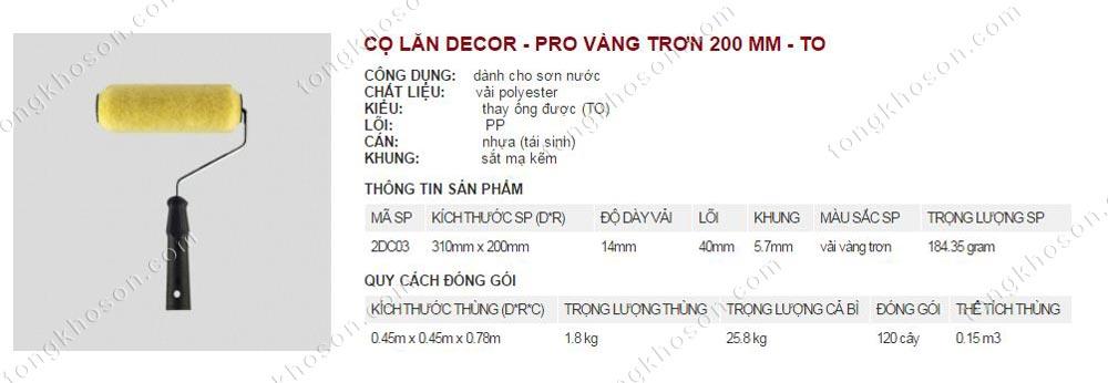 Lu lăn sơn Thanh Bình 200mm