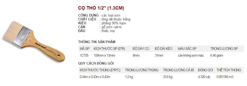 Chổi thỏ quét sơn Thanh Bình 1.3cm
