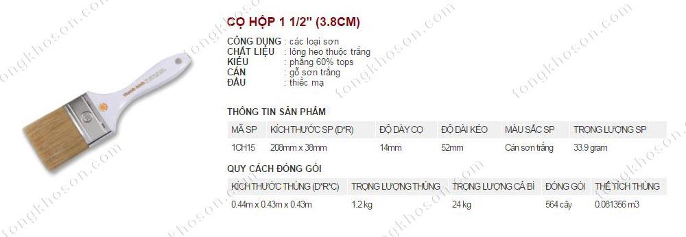 Chổi hộp quét sơn Thanh Bình 3.8cm