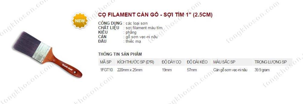 Chổi quét sơn Thanh Bình cán gỗ sợi tím 2.5cm