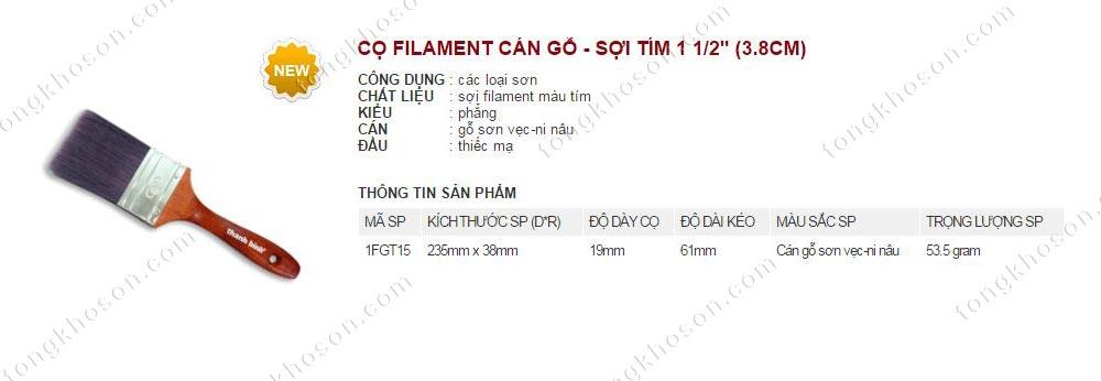 Chổi quét sơn Thanh Bình cán gỗ sợi tím 3.8cm