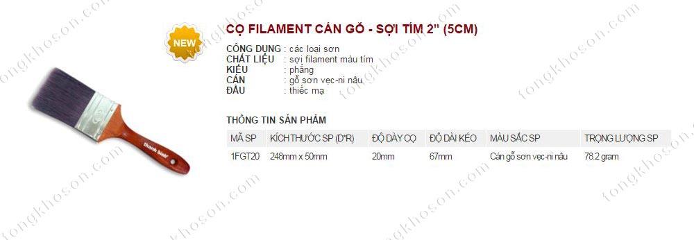 Chổi quét sơn Thanh Bình cán gỗ sợi tím 5cm
