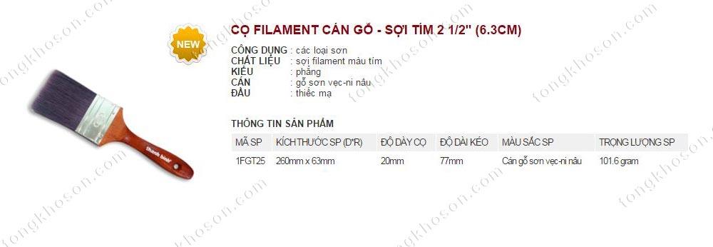 Chổi quét sơn Thanh Bình cán gỗ sợi tím  6.3cm