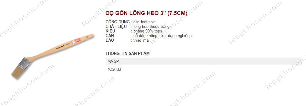 Chổi quét sơn Gôn cán dài lông heo Thanh Bình 7.5cm