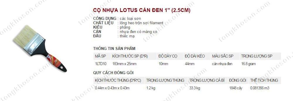 Chổi nhựa Lotus cán đen Thanh bình 2.5