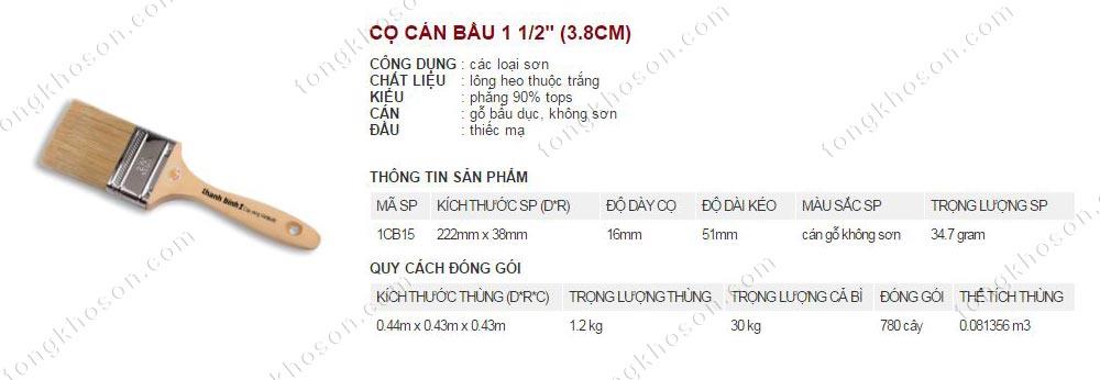 Chổi quét sơn Thanh Bình cán bầu 3.8cm