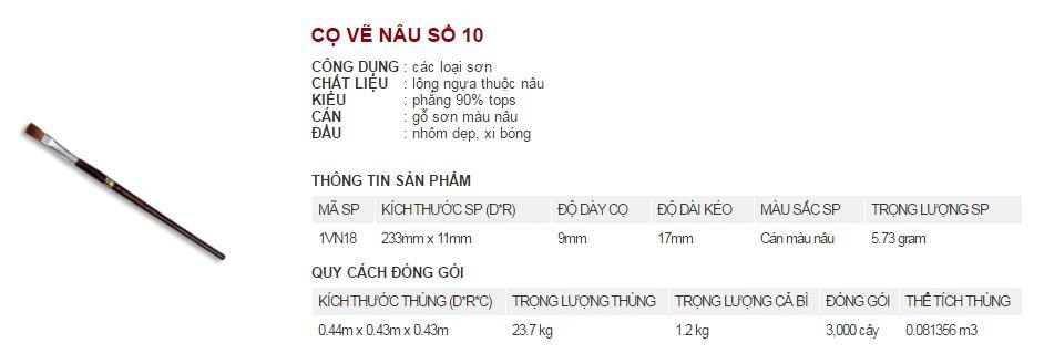 Chổi vẽ Thanh Bình cán nâu