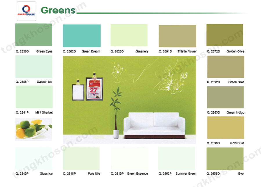 Bảng màu sơn QeenHouse