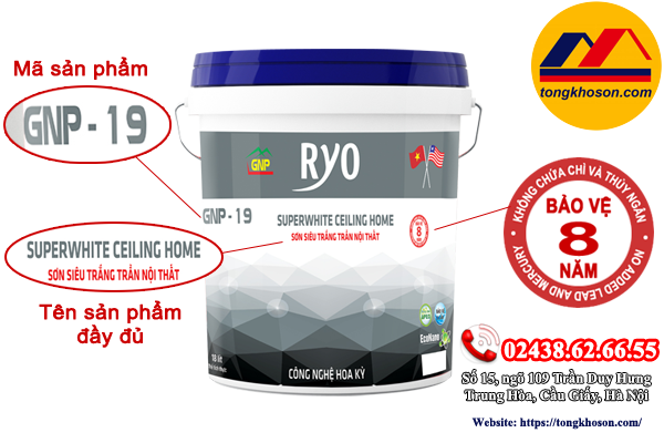 Sơn siêu trắng Ryo nội thất