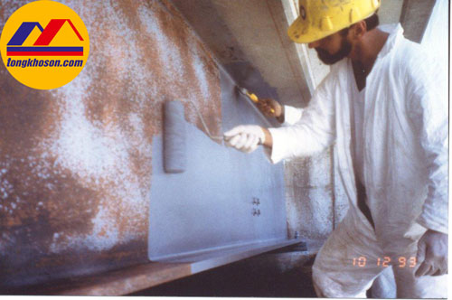 Sơn lại sắt thép bằng sơn chống rỉ epoxy 2 thành phần