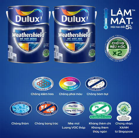 Sơn Dulux Weathershield đạt được nhãn xanh singapore