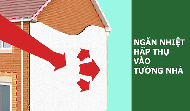 Sơn chống nóng ngăn nhiệt hấp thụ vào tường nhà