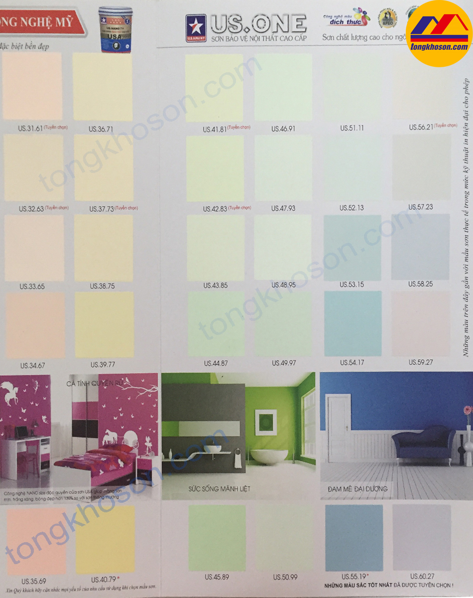 Bảng màu sơn USA Paint