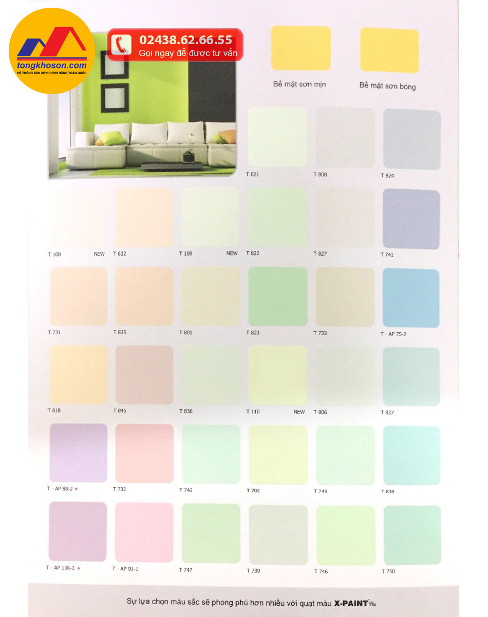 màu sơn 2 x-paint nội thất