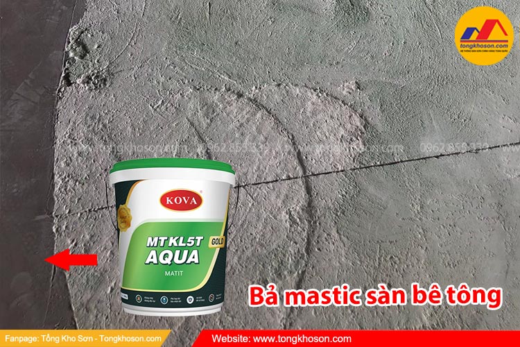 Bả mastic sàn bê tông