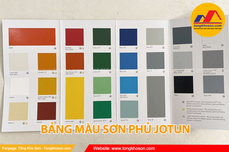 Bảng màu sơn Jotun