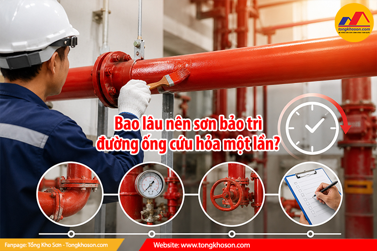 Bao lâu nên sơn bảo trì đường ống cứu hỏa một lần?