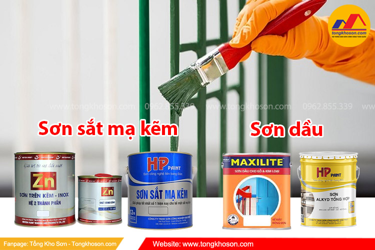 Các loại sơn sử dụng sơn cửa sắt
