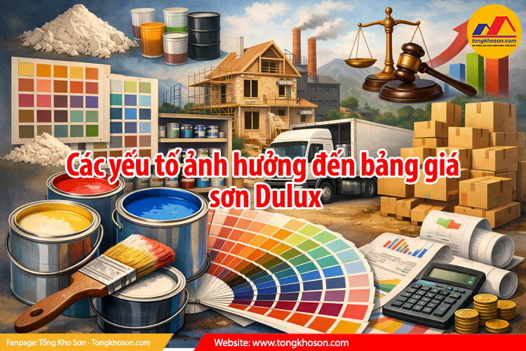 Các yếu tố ảnh hưởng đến bảng giá sơn Dulux
