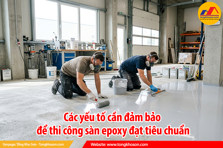 Các yếu tố cần đảm bảo để thi công sàn epoxy đạt tiêu chuẩn