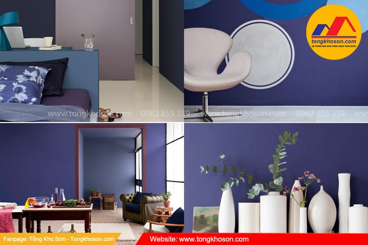 Cách phối màu chàm sơn dulux của năm 2013