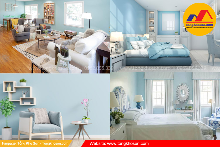 Cách phối Màu Dulux của năm 2004 - Xanh ngọc lam