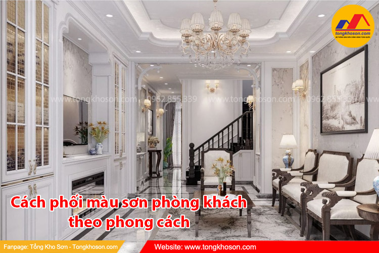 Cách phối màu sơn phòng khách theo phong cách