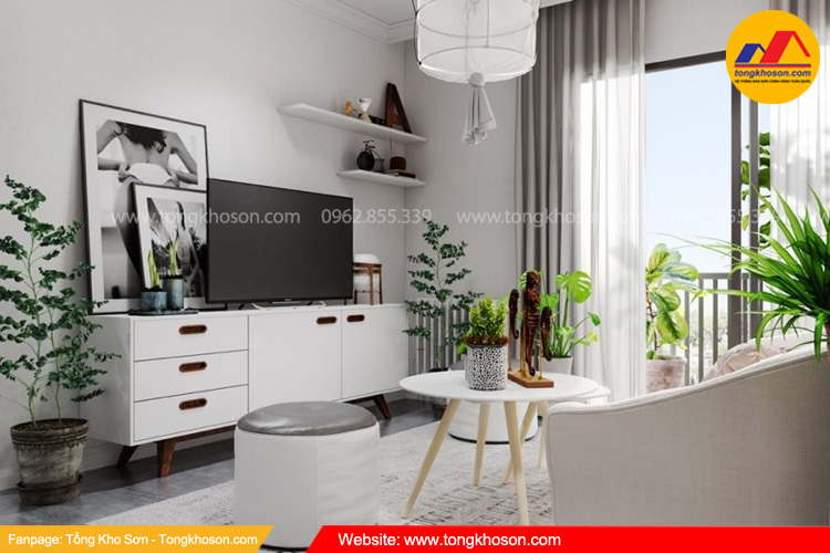Phối màu trắng ngọc trai với cùng gam màu