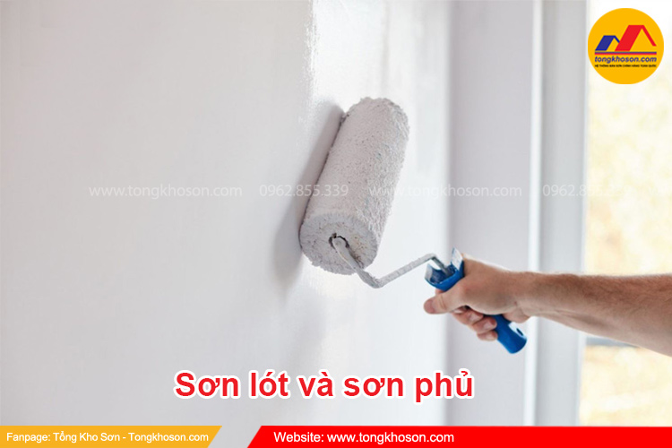 Thi công sơn lót và sơn phủ cho tường cũ