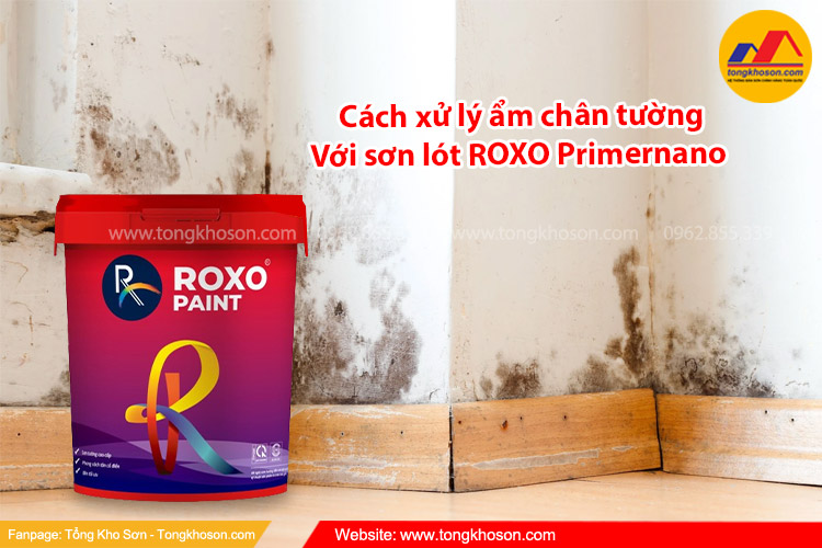 Cách xử lý ẩm chân tường với sơn lót ROXO Primernano 