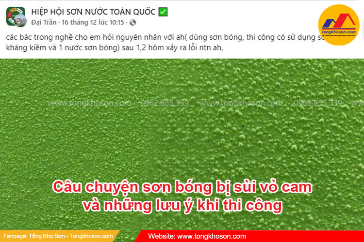 Câu chuyện sơn bóng bị sùi vỏ cam