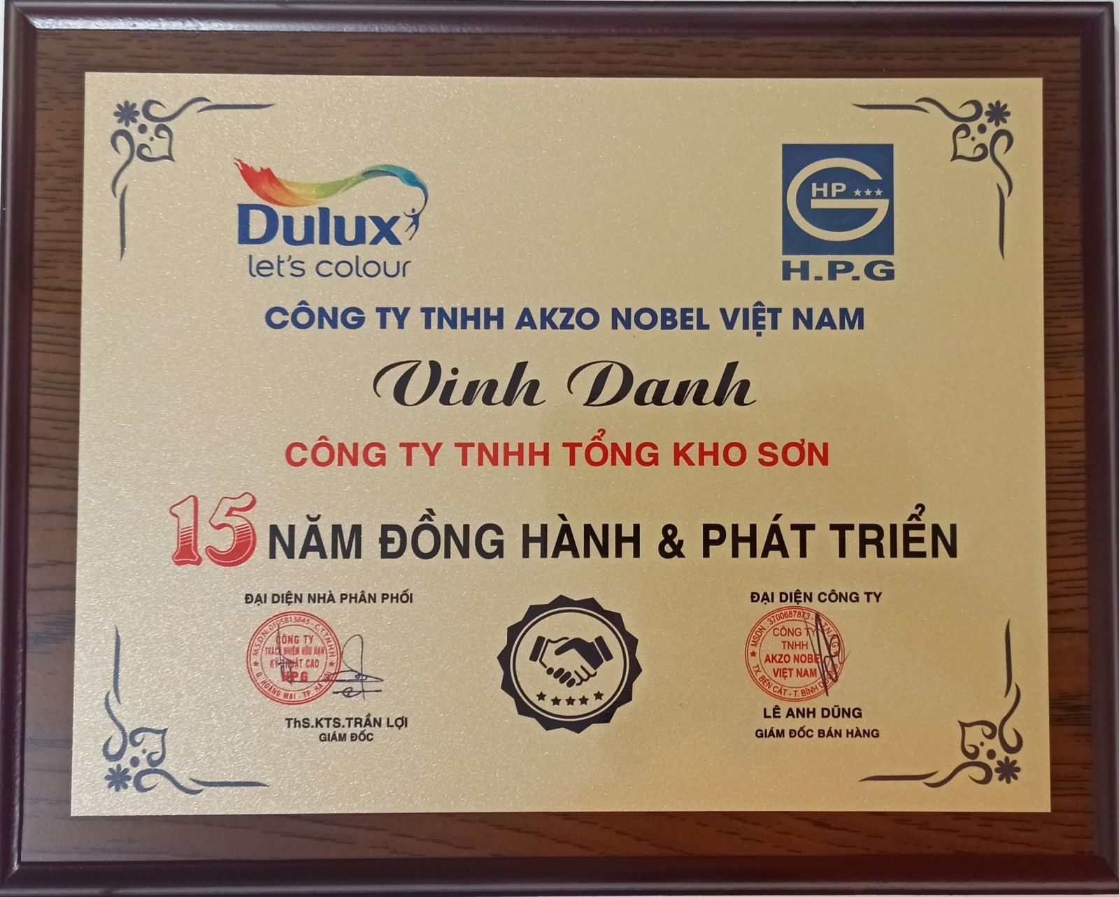 chung nhan dulux cap cho tong kho son