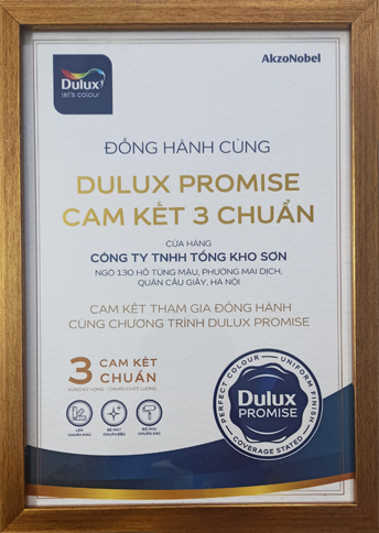 chung nhan dulux cap cho tong kho son