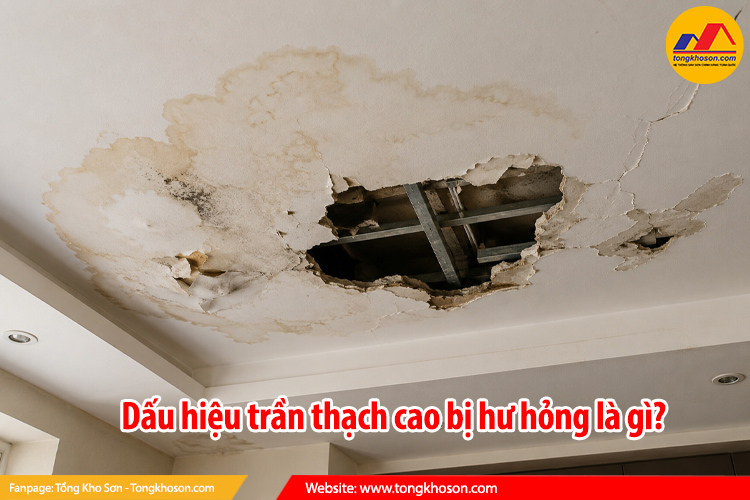 Dấu hiệu trần thạch cao bị hư hỏng là gì?