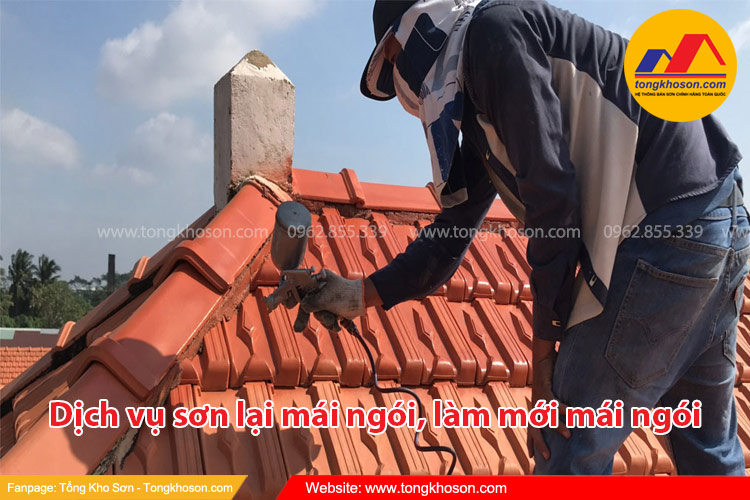 Dịch vụ sơn lại mái ngói, làm lại mái ngói | Tongkhoson.com