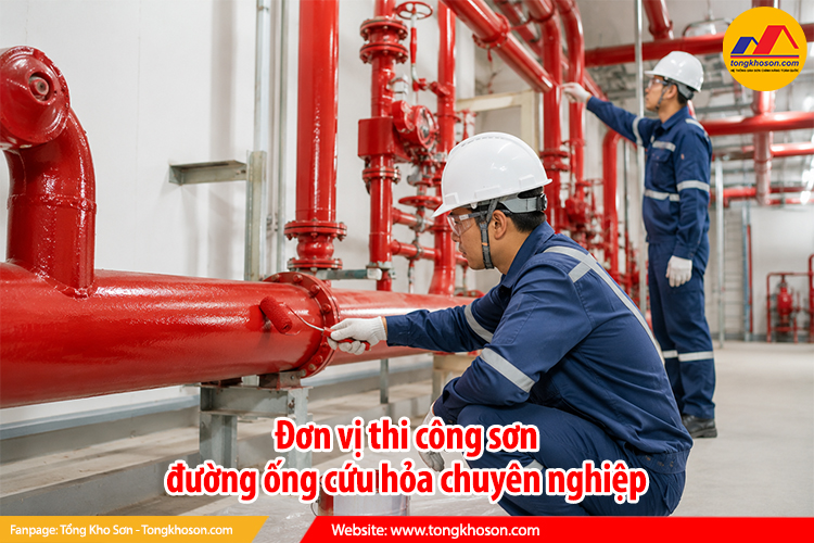 Đơn vị thi công sơn đường ống cứu hỏa chuyên nghiệp