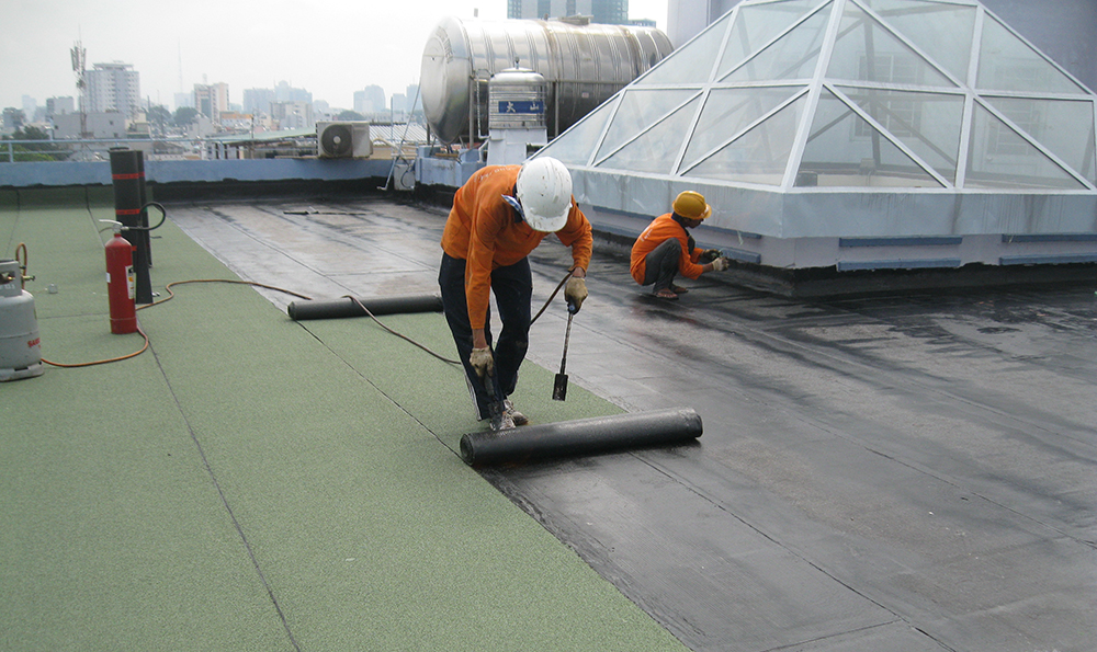 biện pháp chống thấm sân thượng bằng màng chống thấm