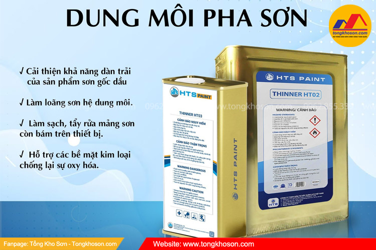Thi công sơn sắt thép có cần pha dung môi không?