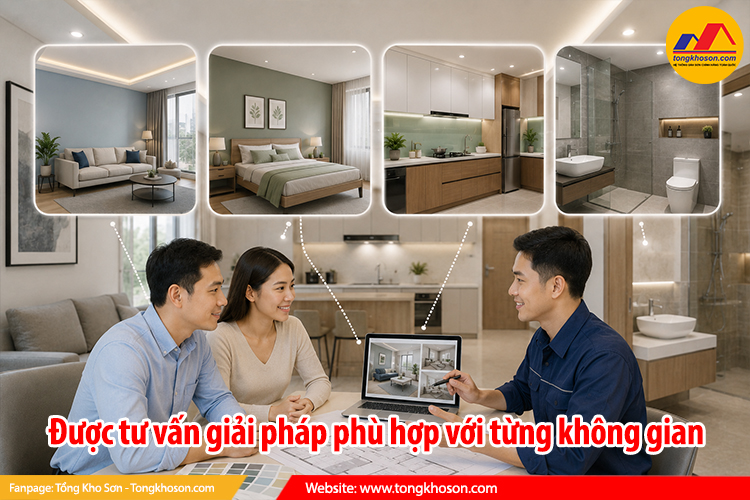 Được tư vấn giải pháp phù hợp với từng không gian