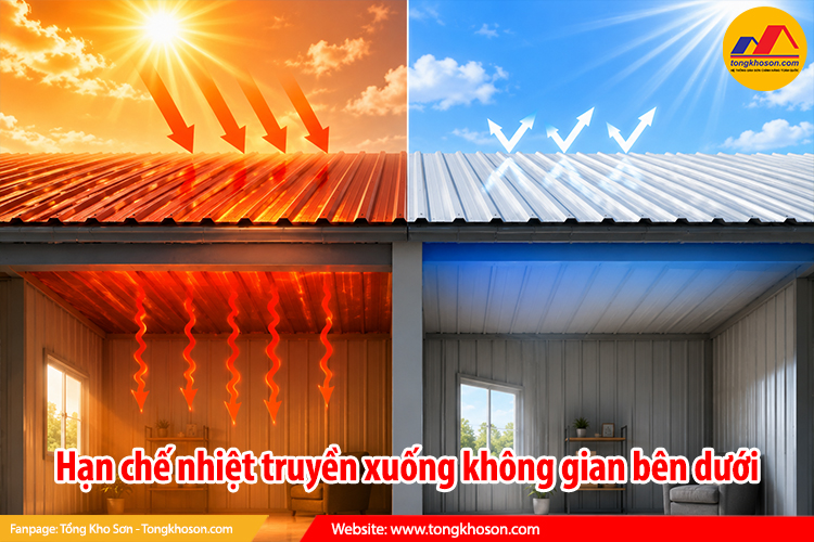 Hạn chế nhiệt truyền xuống không gian bên dưới