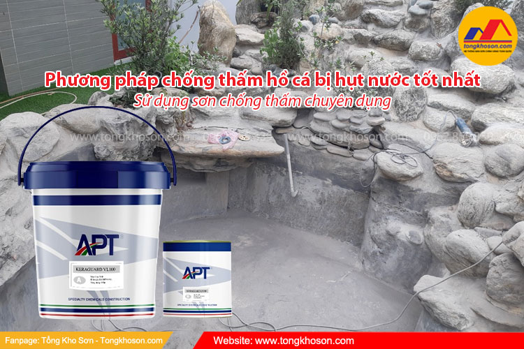 Hồ cá bị hút nước và tầm quan trọng của chống thấm