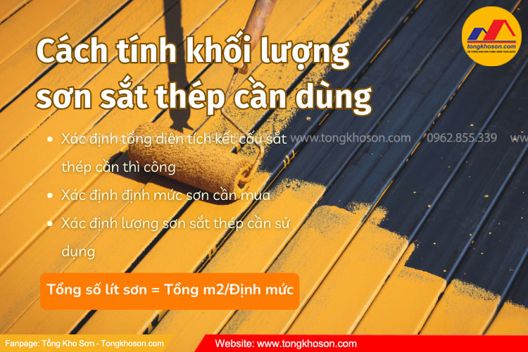 Hướng dẫn cách tính khối lượng sơn sắt thép
