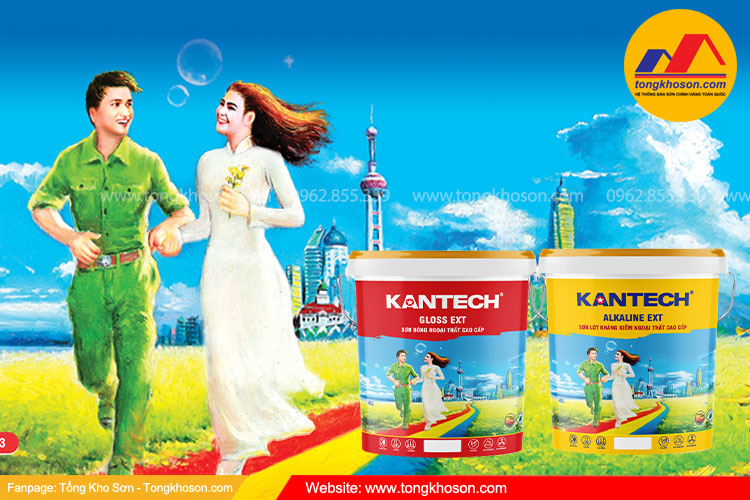 Hướng dẫn thi công sơn bóng ngoại thất Kantech