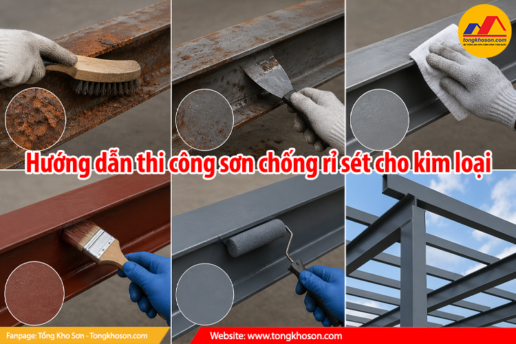 Hướng dẫn thi công sơn chống rỉ sét cho kim loại đúng kỹ thuật