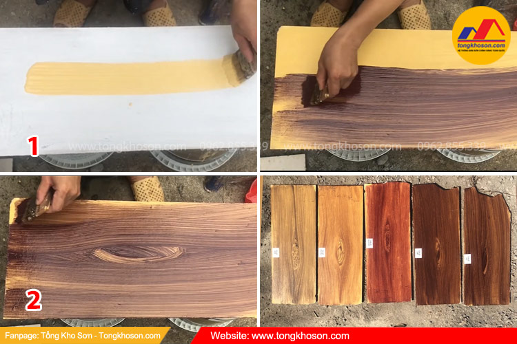  Hướng dẫn thi công sơn Roxo giả gỗ gụ