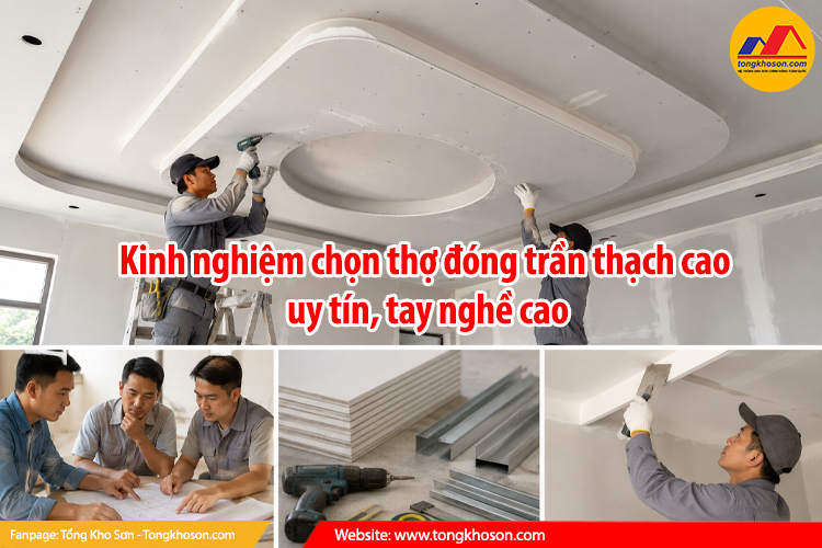 Kinh nghiệm chọn thợ đóng trần thạch cao uy tín