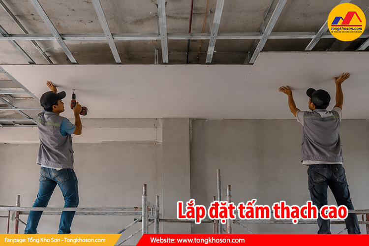 Lắp đặt tấm thạch cao