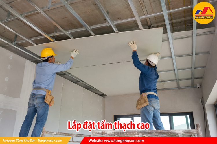 Lắp đặt tấm thạch cao
