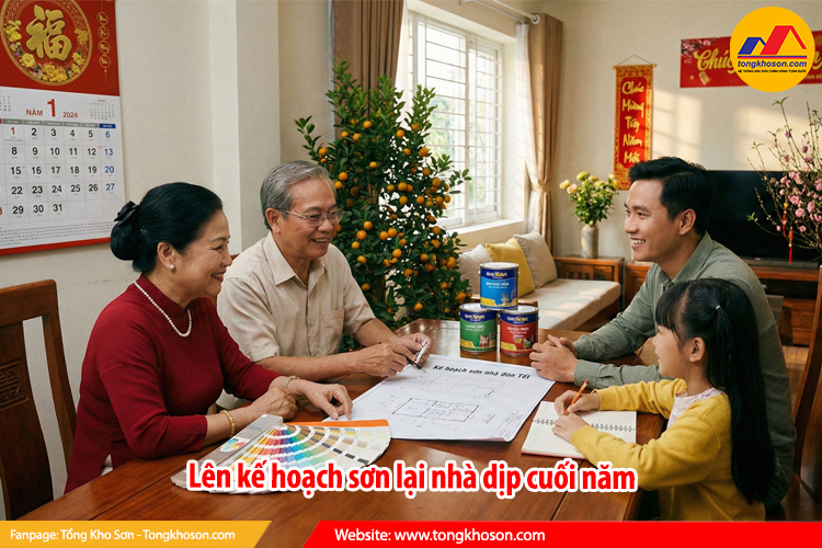 Lên kế hoạch sơn lại nhà dịp cuối năm
